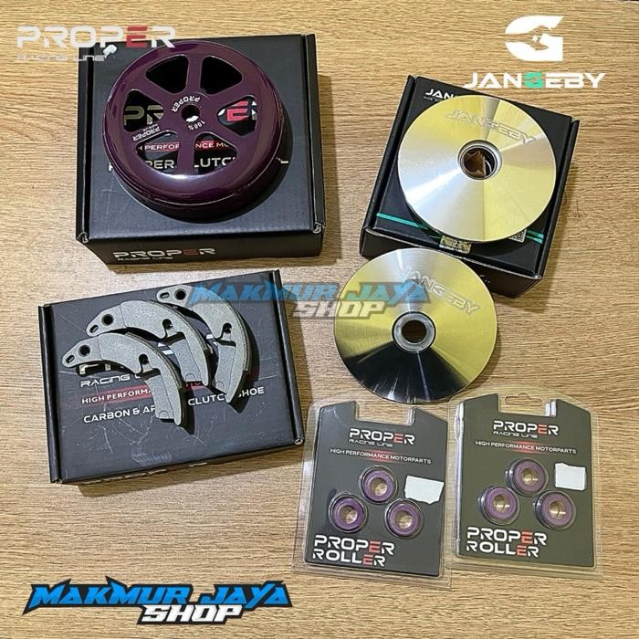 Paket upgrade CVT Mio sporty Mio smile mangkok ganda set kampas ganda proper dan pully depan jangeby