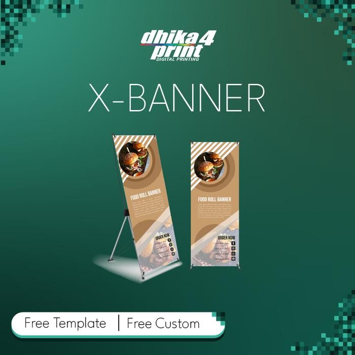 Cetak X Banner 60 x 160 / Cetak Banner / Stand Banner (FREE DESIGN)
