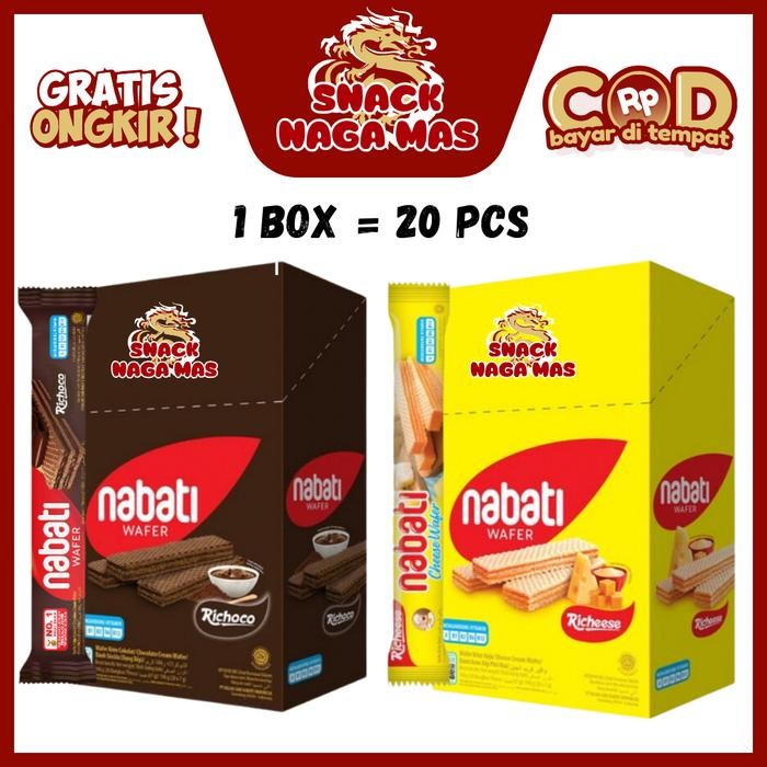 

New NABATI WAFER KEJU-COKLAT [1 box isi 20] nabati hitam