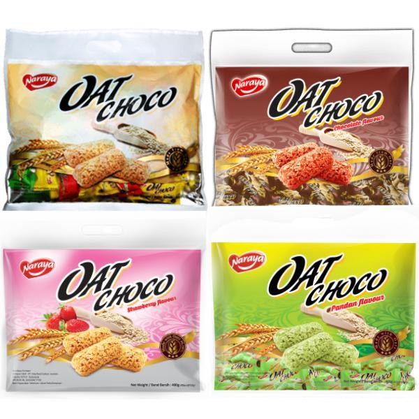 

New Naraya Oat Choco Chocolate Original Cokelat Coklat Pandan Green Tea Strawberry Sweet Potato 1