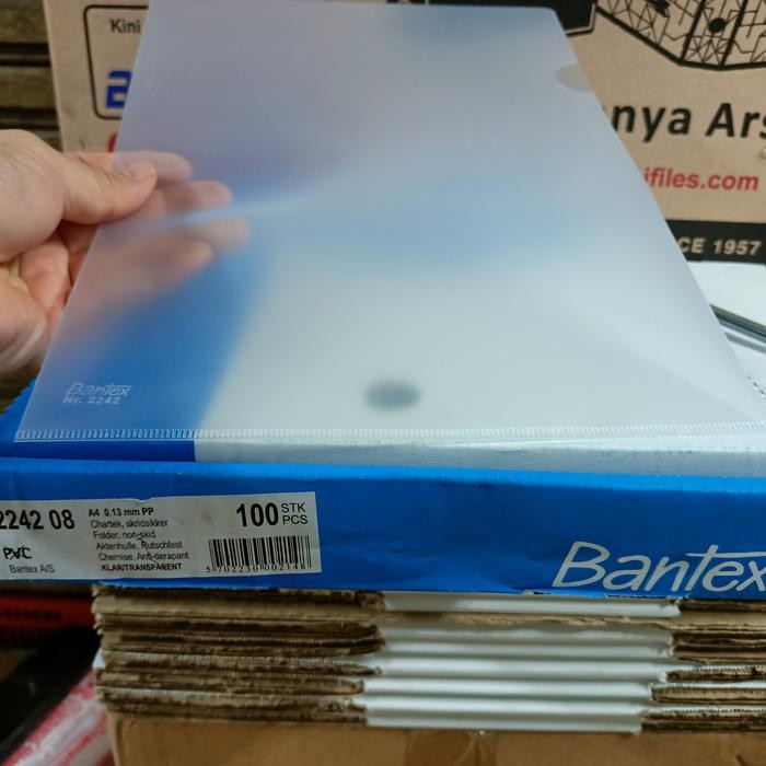 

Map Bening / L ukuran A4 BANTEX seri 2242 kulit jeruk tebal 0,13 mm