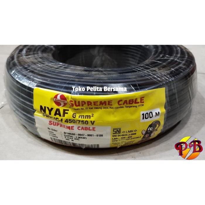 Kabel NYAF 6 mm Merk Supreme