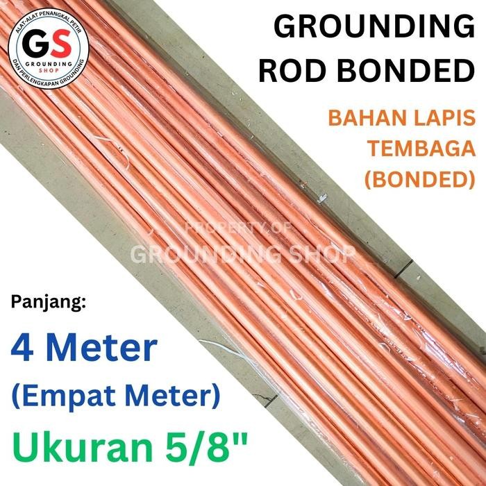 Rod Copper Bonded 5/8 x 4 Meter / Stik Grounding Rod Copper Bonded