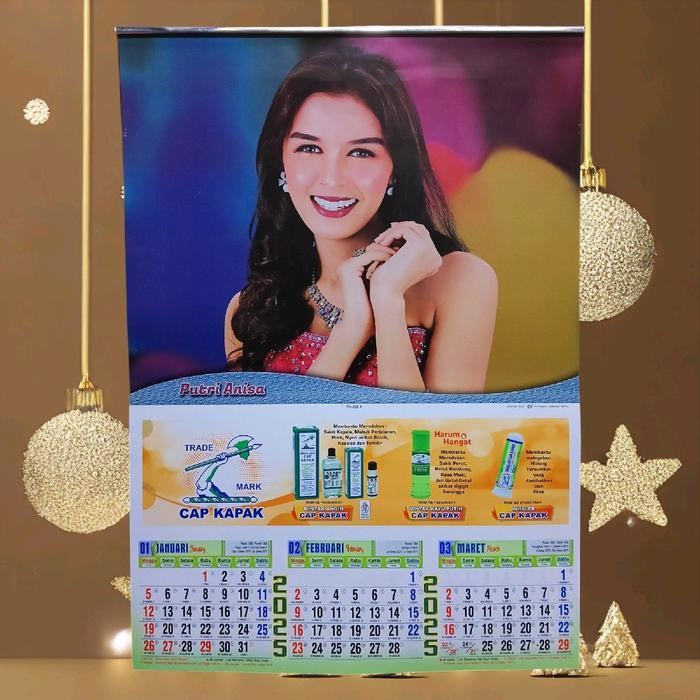 Kalender Dinding Tahun 2025 Triwulan 4 Lembar Iklan Kalender Murah foto kalender Kertas glossy *