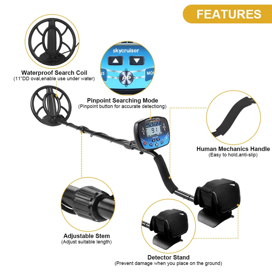 MD910B Metal Detector Underground Professional Depth gool Search Finder Gold Detector Treasure