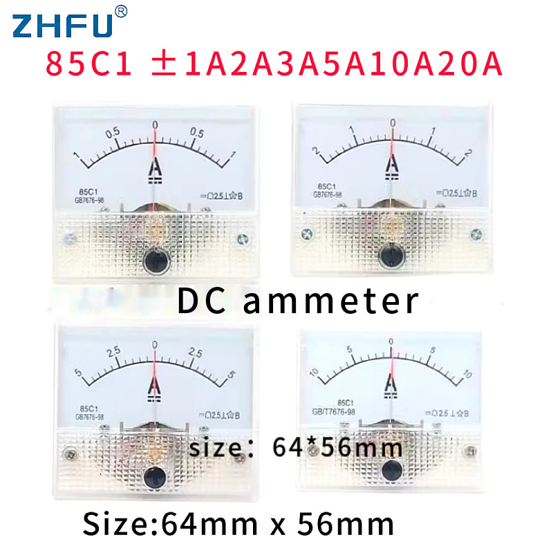 FLASH SALE    85C1 bidirectional DC ammeter 1A2A3A5A10A10A20A30A Analog Current Panel Meter Charging