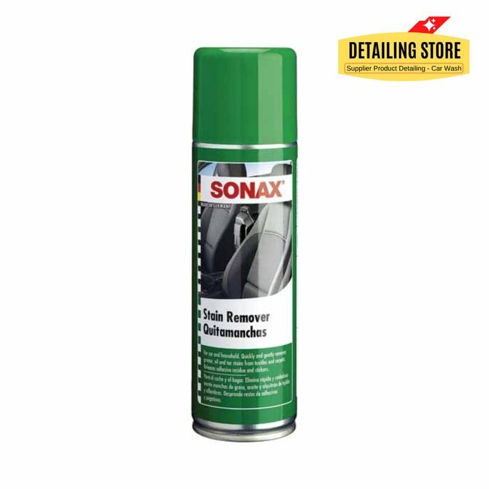 Sonax Stain Remover, pembersih jok mobil noda minyak, bekas stiker