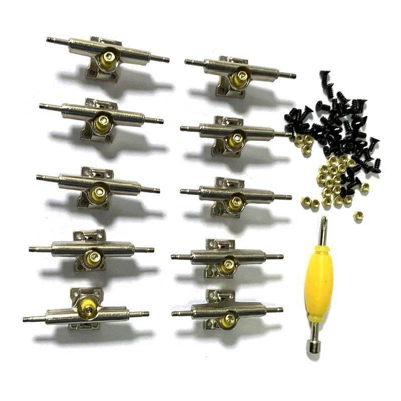 10 Trucks + 20 Nuts + 40 Screw for 96mm Wooden Fingerboard SkateBoard Toys Finger board Accessary