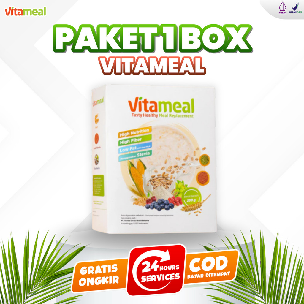 

Vitameal Serat Darah Gula Granola Susu Oat Ampuh Oatmeal Sereal Sehat Praktis Faster Rolled Sarapan Multigrain Vetameal Bpom Sugar VITAMAEL GERD