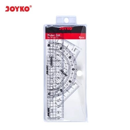 

1 Set Penggaris Joyko Isi 4 pcs - Penggaris , Busur , Garis Segitiga , Garis Siku