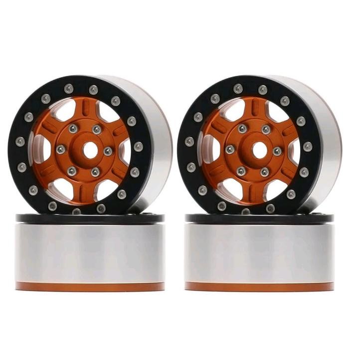 4pcs Metal Velg Beadlock velg 1.55 Rc Axial scx10 rc4wd D110 D90 1/10 Mn128 1/12