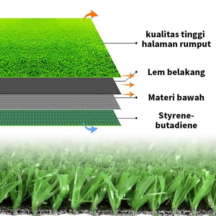 Karpet Rumput Sintetis 1 Roll 2X10 Meter Tipe Swiss Tebal 3 Cm Premium Hijau Rumput Sintetis Rumput
