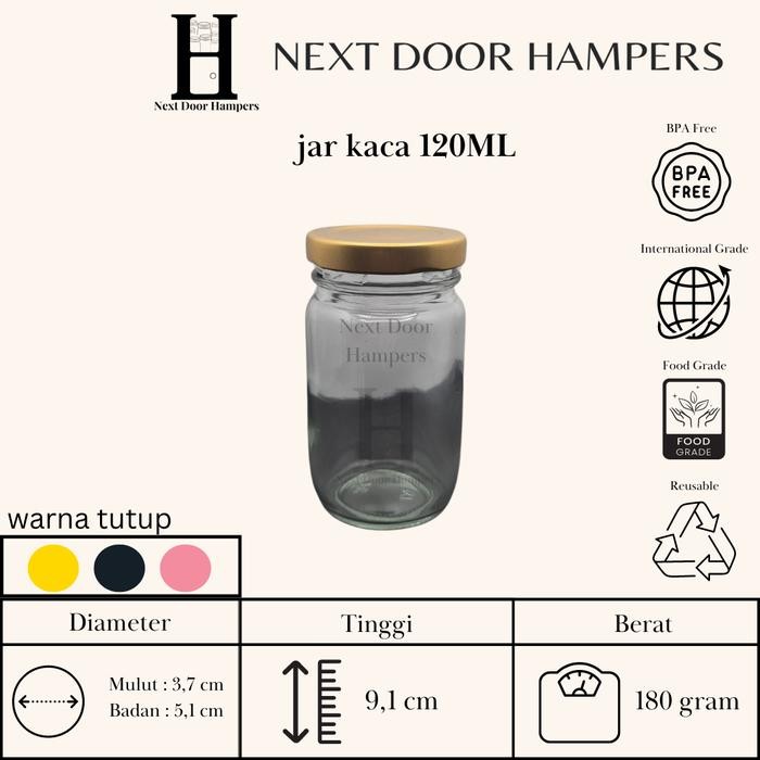 Jar Kaca 120 ml / Jar Serba Isi 120 ml / Jar Round 120 ml Kode 519