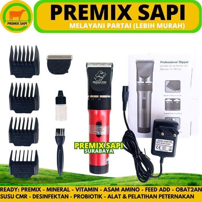 BAORUN P6 MERAH - Alat Cukur Hewan Elektrik untuk Bulu Domba - Mesin Cukur Domba Anjing Kucing