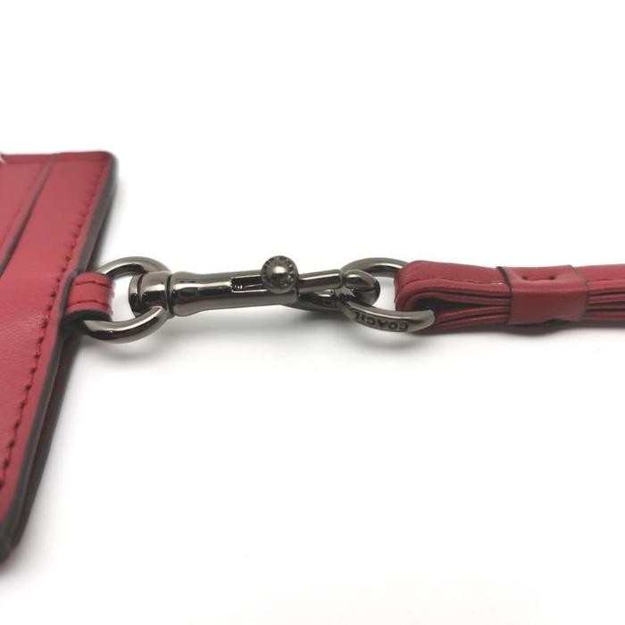 

Coachh Ch Gantungan Id Holder Card Lanyard Original - Flower Maroon Db