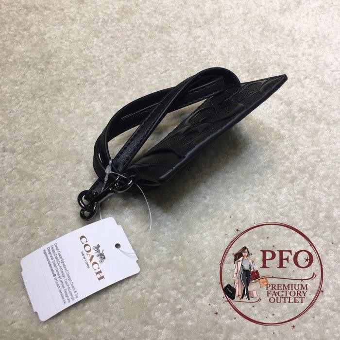 

Lanyard Ch 58634 Gantungan Lanyard Signature Embossed Black Leather