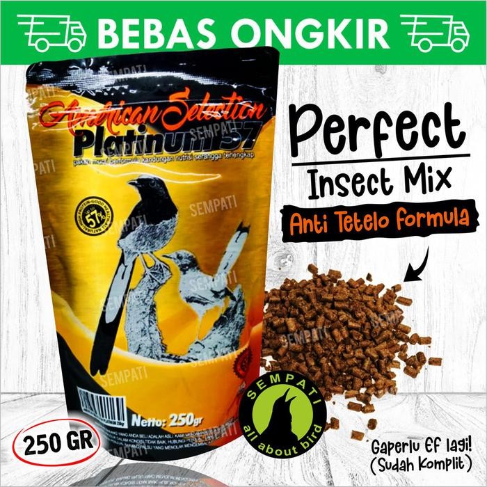 Platinum 57 Ams Pakan Lolohan Burung Import Perpanjang Bulu Ekor Murai