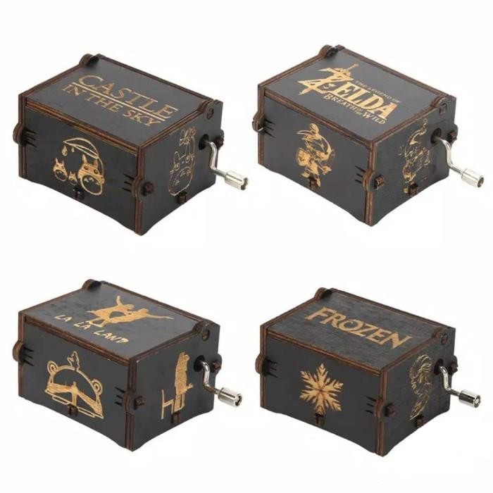 Kotak Musik Zelda Wooden Music Box Vintage Kado Mainan Unik