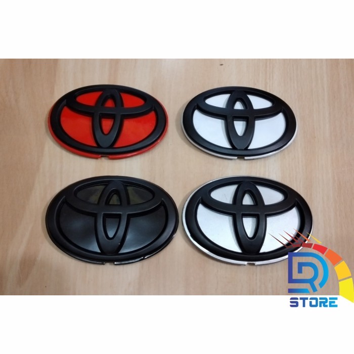 READY LOGO COVER BAN SEREP TOYOTA RUSH KAKI 4 2008-2015 LOGO HITAM DOFF