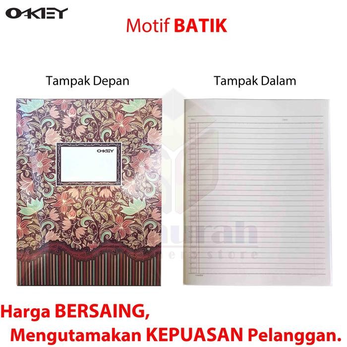 

Terlaris- Buku Tulis Boxy Okey Isi 40 Lembar Motif Kraft / Batik Produk Kiky Ukuran B5 Isi 10 Buku