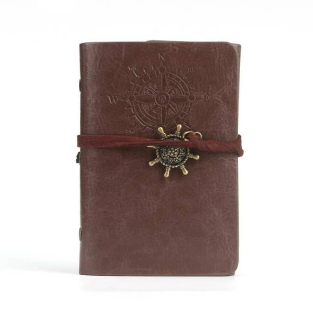 

Terlaris- Buku Diary Agenda Catatan Binder Kulit Tema Retro Vintage Pirate Brown