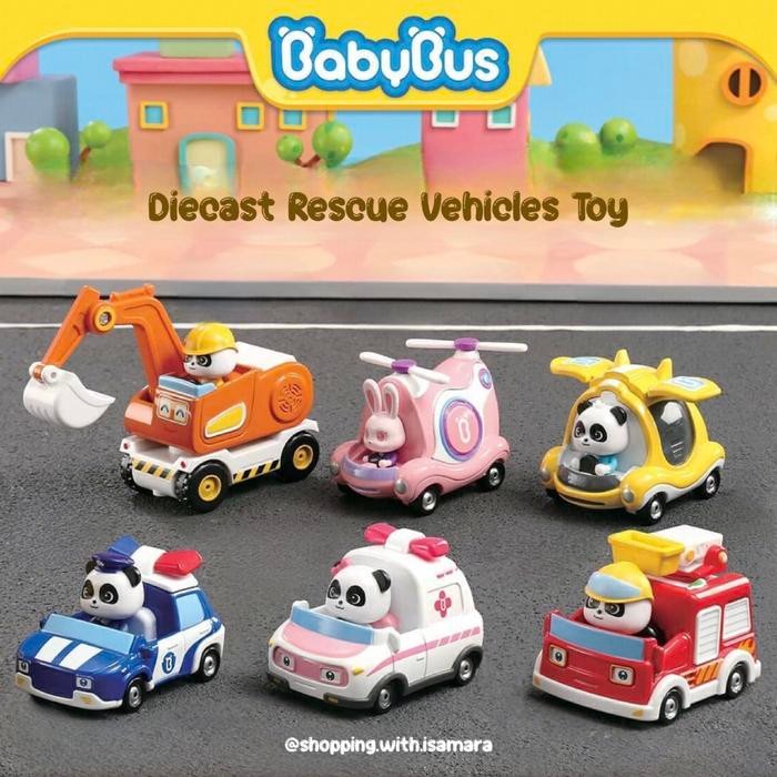 Jual Babybus Diecast Rescue Vehicles Toy / Mainan Mobilan Anak