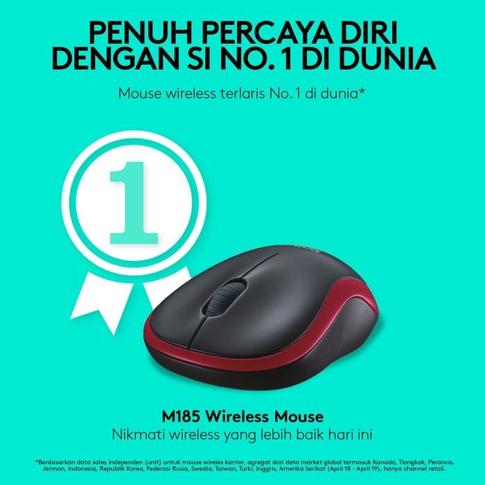 Logitech Wireless Mouse M185 Optical - Mouse Wireless M 185