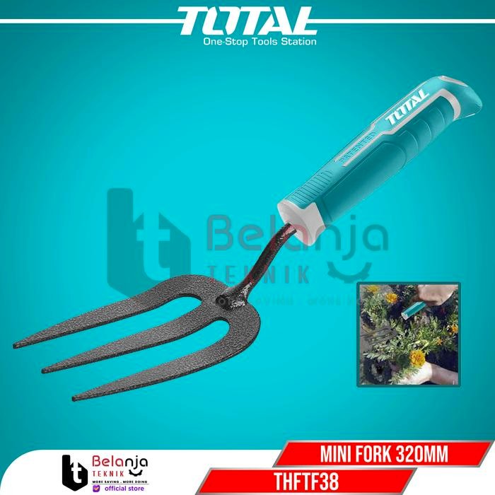 Total Mini Fork Garpu Baruk Tanam Tanaman Alat Berkebun 320 MM THFTF38 Steel