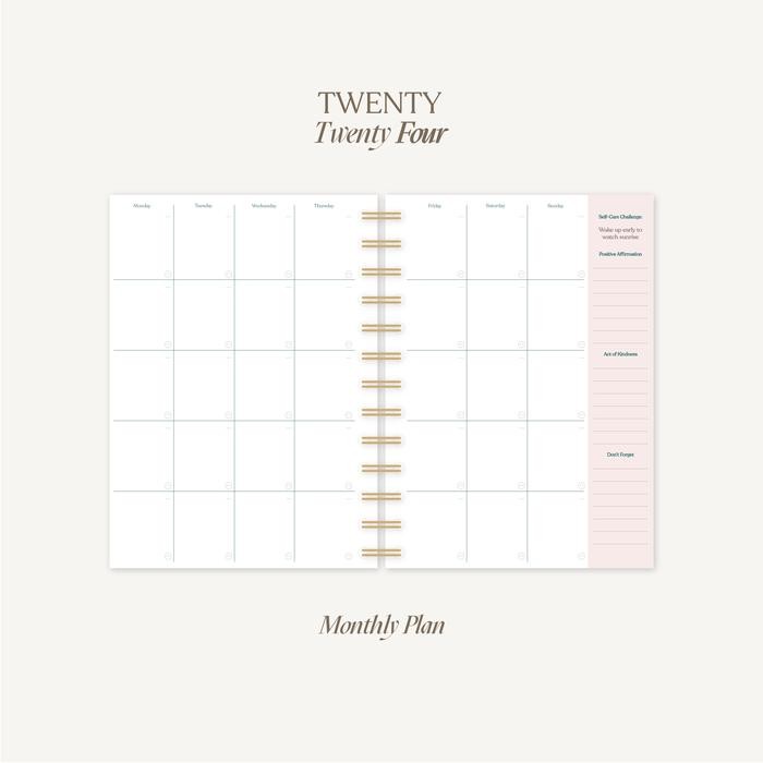 

Terlaris- Paperie Lab - 2024 Weekly Planner Agenda - Spiral Gold Grid