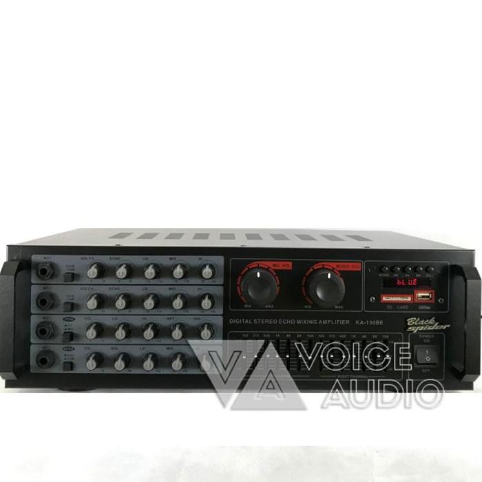 Power Amplifier Black Spider Ka 130 Be Mixer Ampli Karaoke Bluetooth Pasti Ori