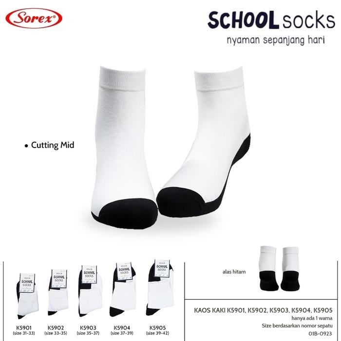 (Expert) Kaos kaki anak sekolah pelajar Sorex K 5901 - 5905