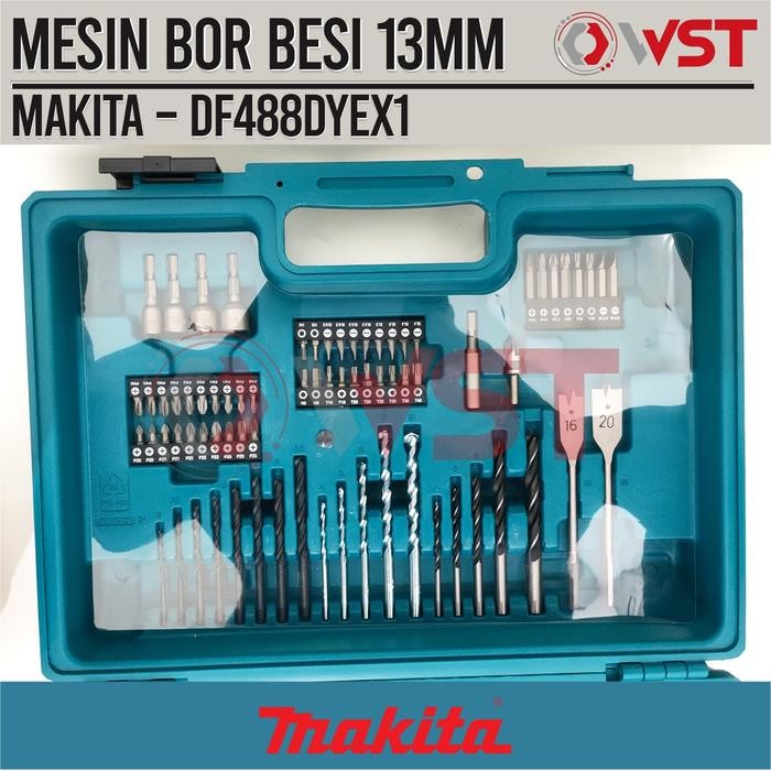 MESIN BOR BATERAI MAKITA DF488DYEX4 / MESIN BOR BESI 13MM DF 488 TERMURAH