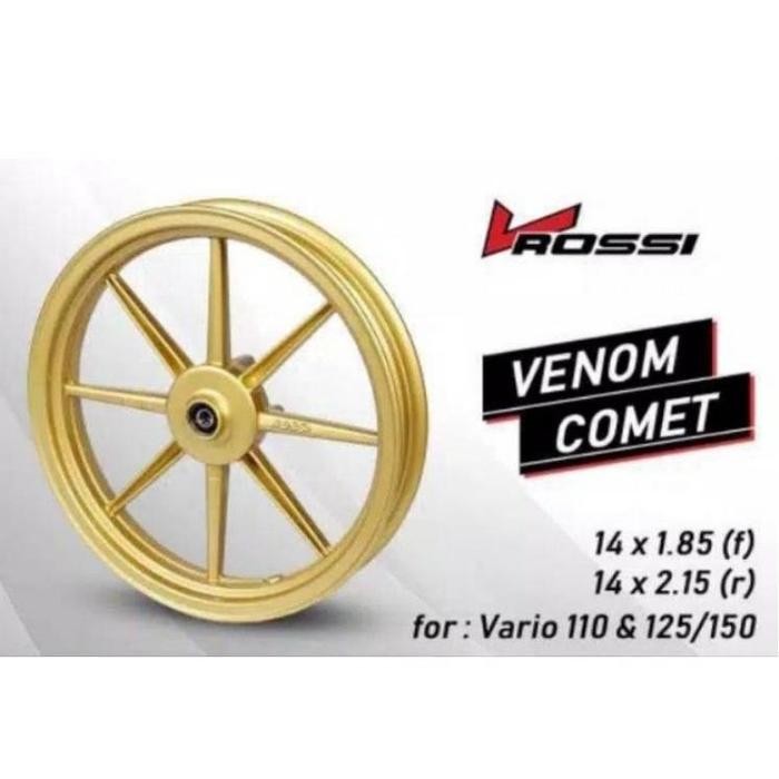 Velg V-Rossi venom comet ring 14 MIO Vario Beat Scoopy GENIO Vario125/150 Mio M3
