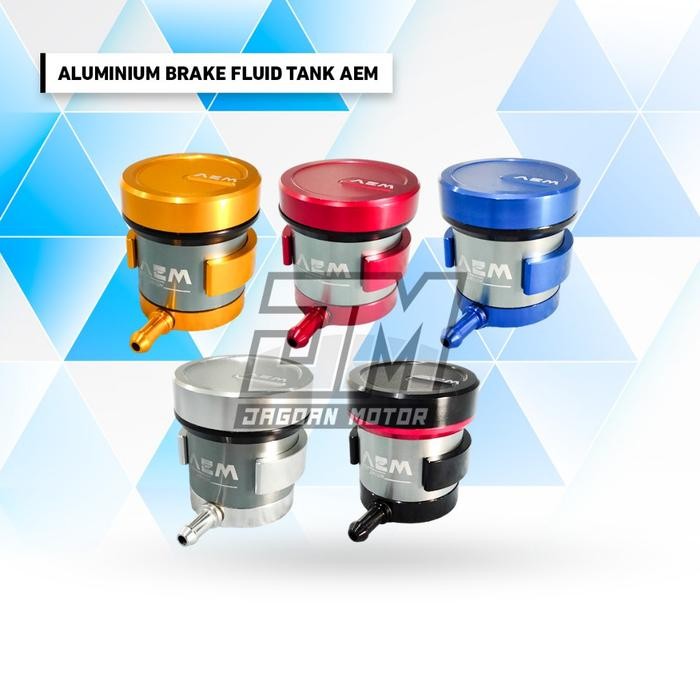 Tabung Minyak Rem AEM Aluminium CNC Brake Fluid Tank