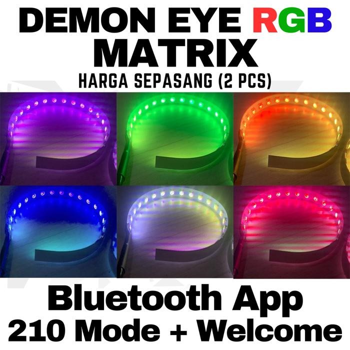 Demon Eye RGB MATRIX Devil Eye RGB Welcome Light 360
