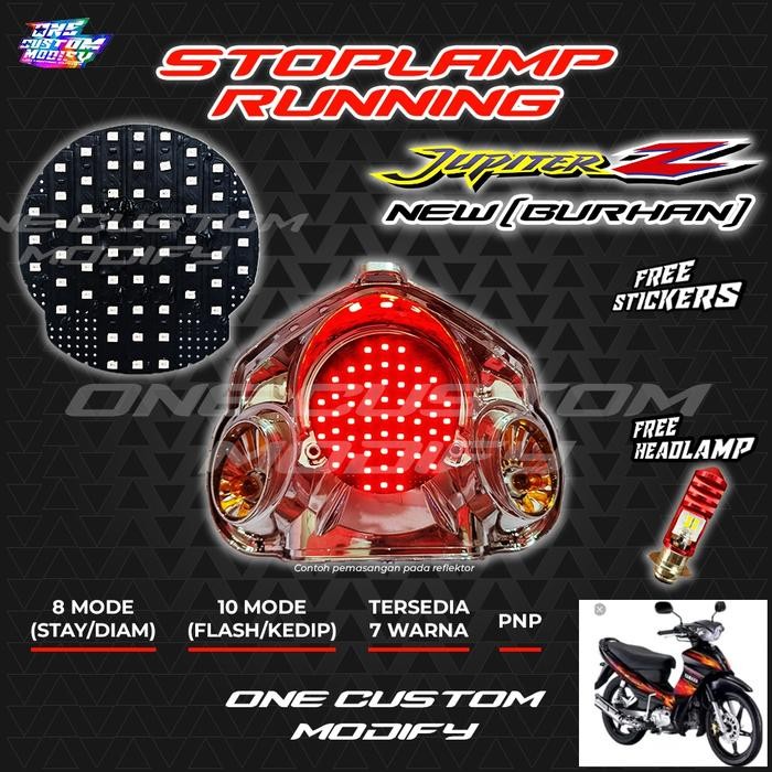 STOPLAMP RUNNING JUPITER Z BURHAN LAMPU REM LED BELAKANG TAILIGHT MOTOR VARIASI ONE CUSTOM MODIFY
