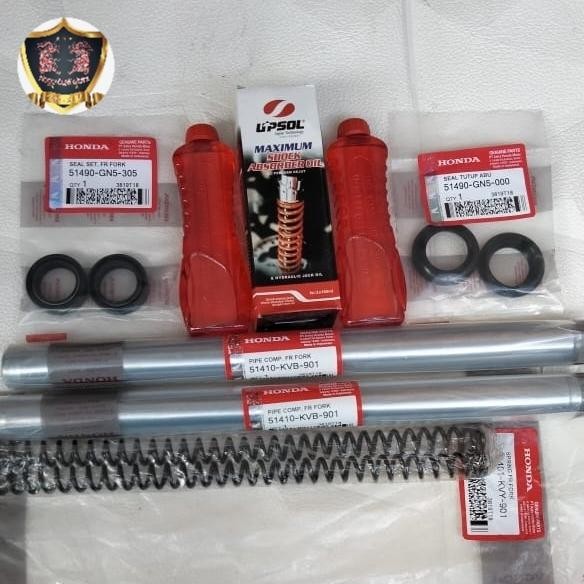 Paket As Shock Depan + Per Shock Depan Beat Karbu Scoopy Karbu Vario 110 Karbu KVB