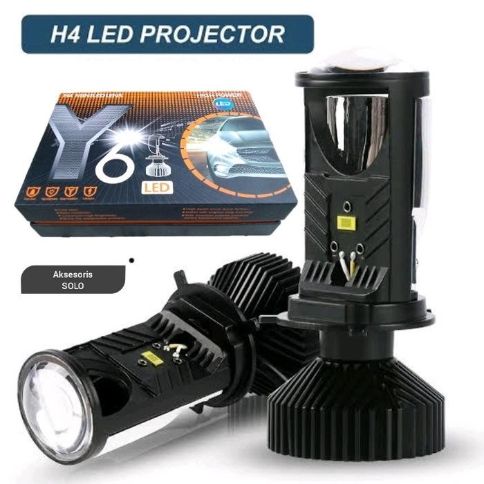 Lampu led Y6D mini projector h4 mini projie mobil / motor