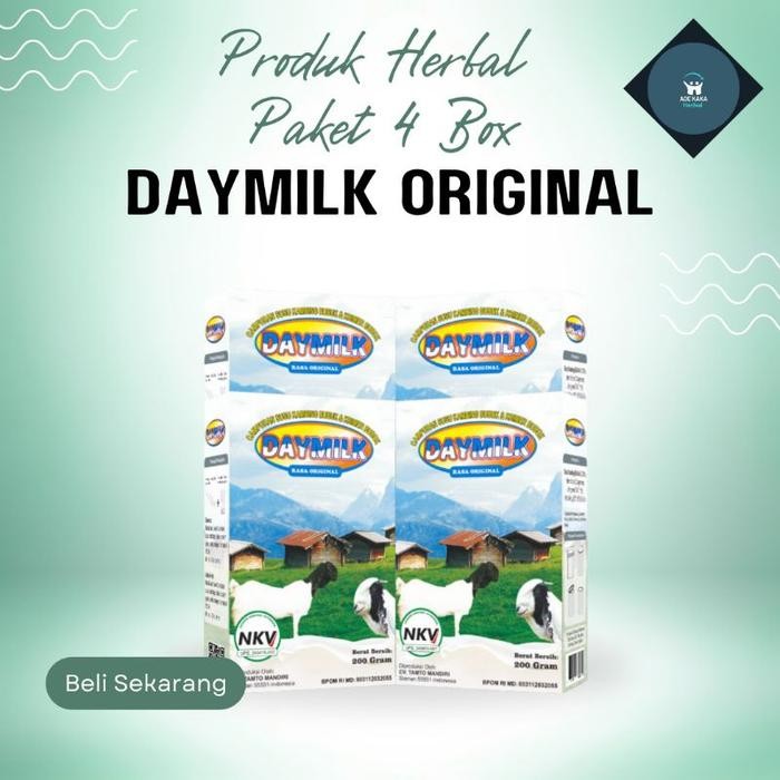 

(Expert) Paket 4 Kotak Susu Kambing Daymilk Original Bisa 800gr Bandung