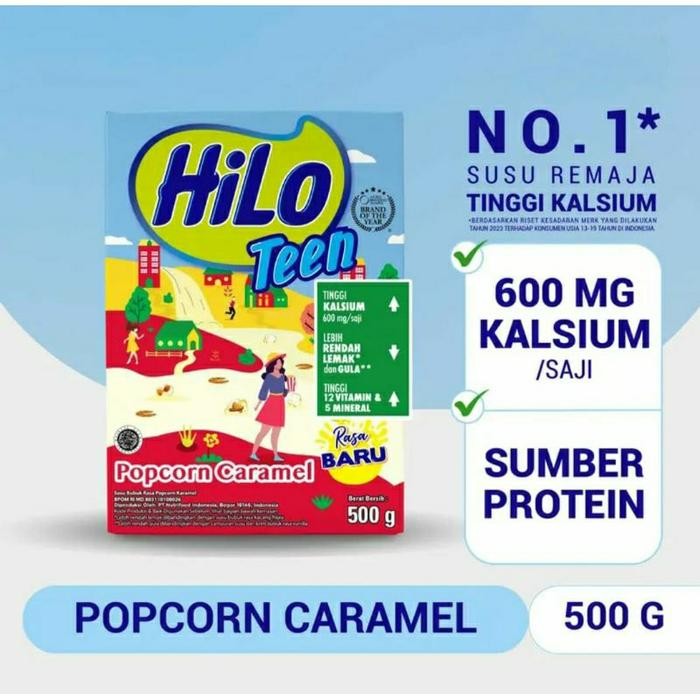 

(Expert) HiLo Teen Coklat 500gr /Biscuit caramel 500gr/Vanilla Caramel 500gr/Melon 500gr/Popcorn