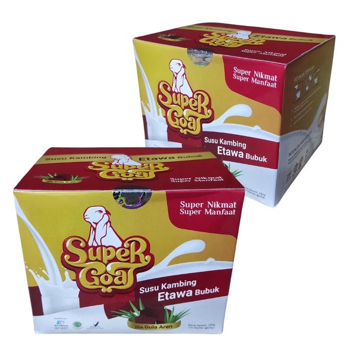 

(Expert) Susu Super Goat Gula Aren / Susu Kambing Etawa Bubuk Plus Gula Aren Isi 10 Sachet Minuman
