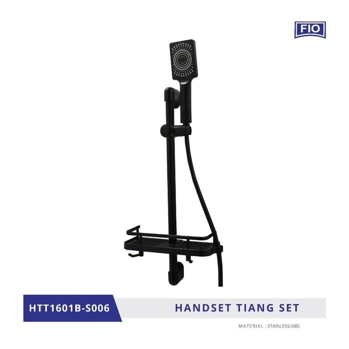 SHOWER TIANG FIORENTINO BLACK + TEMPAT SABUN SHOWER TIANG PANAS DINGIN