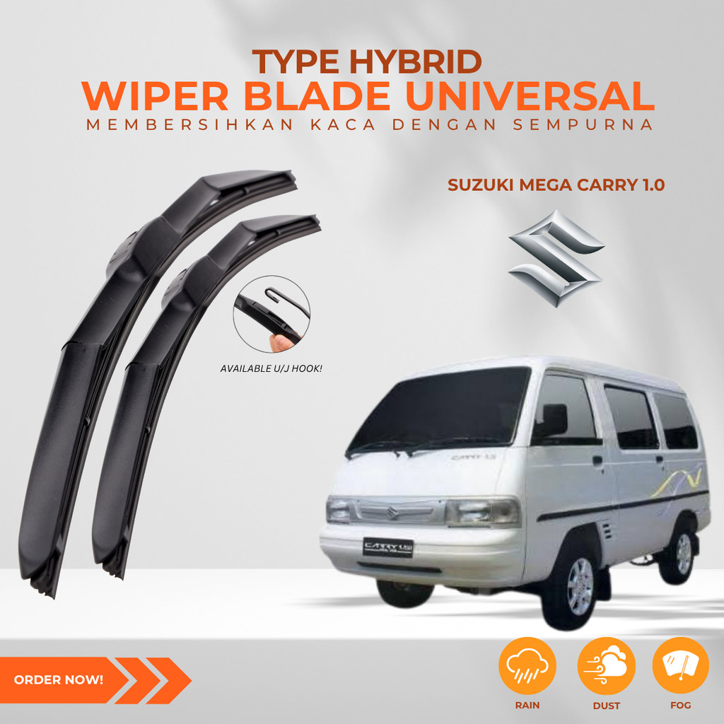 Wiper Hybrid Mobil Suzuki Carry 1.0 Satu Pasang Kiri Kanan