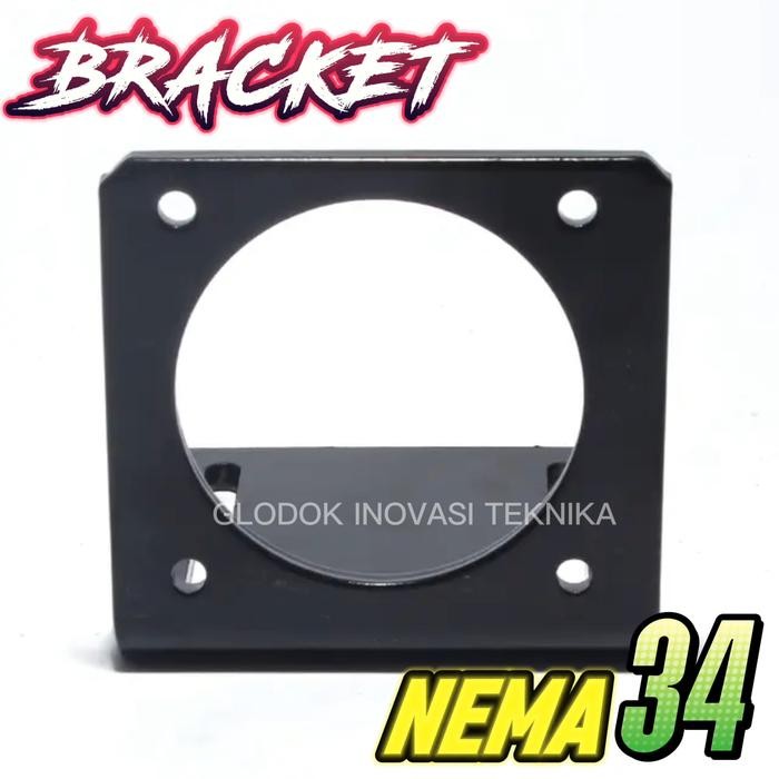 Bracket L mounting dudukan kaki motor stepper NEMA 34 NEMA34 baja 86