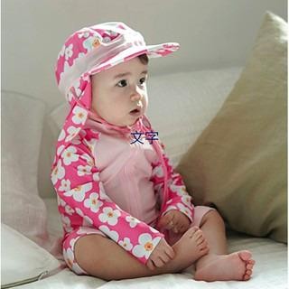 Baju Renang Bayi Dan Anak Jumpsuit Baby Swimsuit Kids Wetsuit Flower Bunga Pink