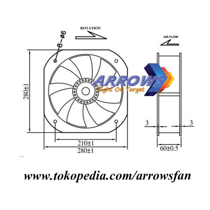 READY AC Axial Compact Fan 10 inch Axial Fan 10 inch Cooling Fan 10 inch