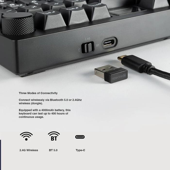 Produk Unggulan Keyboard Gaming Mechanical Tecware Spectre 75 Gasket Mounted Wireless Gaming
