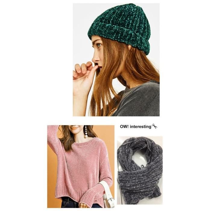 (Expert) Benang rajut beludru sembur/ benang velvet sembur