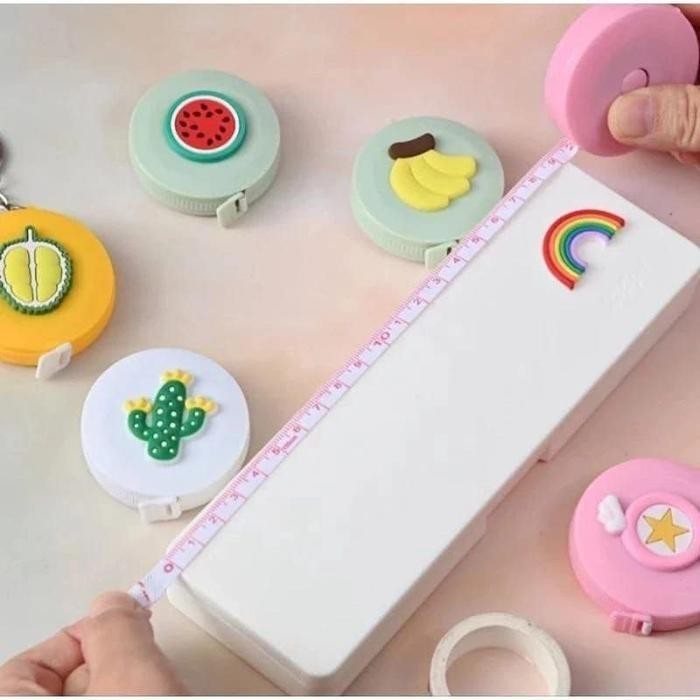 (Expert) Meteran Baju Karakter/Meteran Baju Gulung Mini Karakter Portabel 150 cm