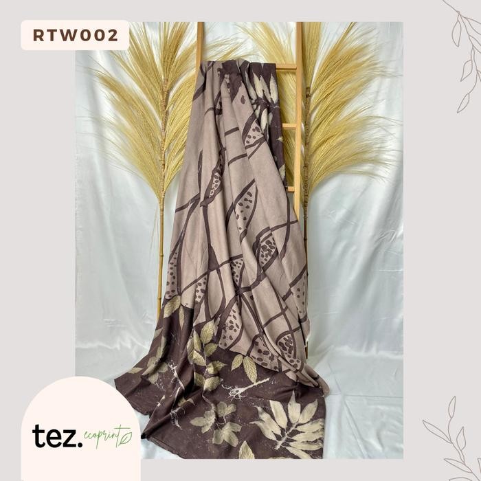 Kain Ecoprint TEZ Bahan Rayon Uniqlo